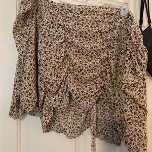 Floral Ruched Blouse